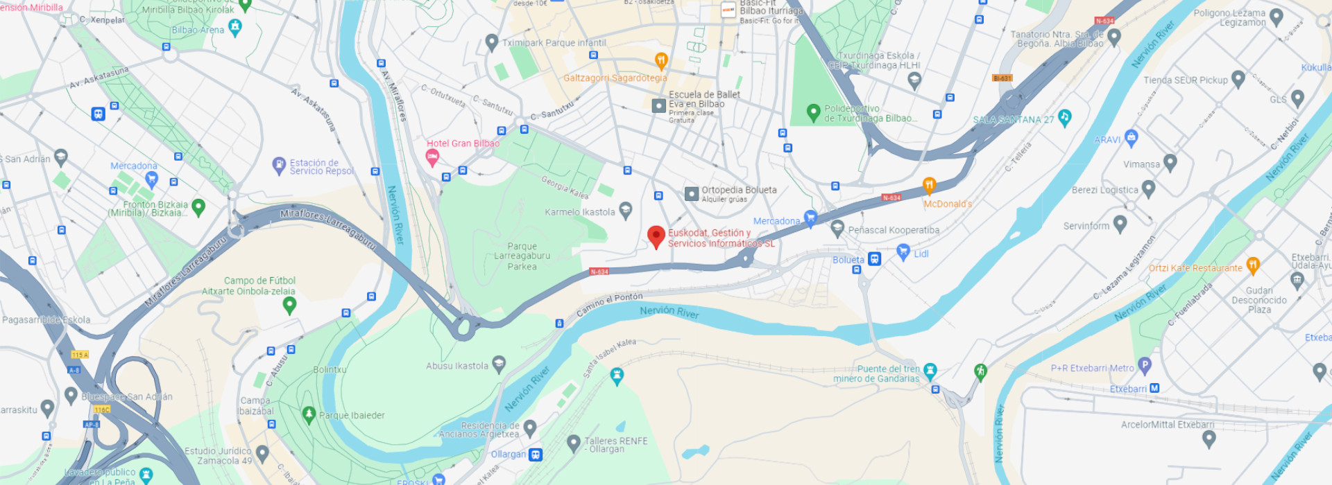 Ubicación. Egespro, ERP para pymes. Contacta con EuskoDat